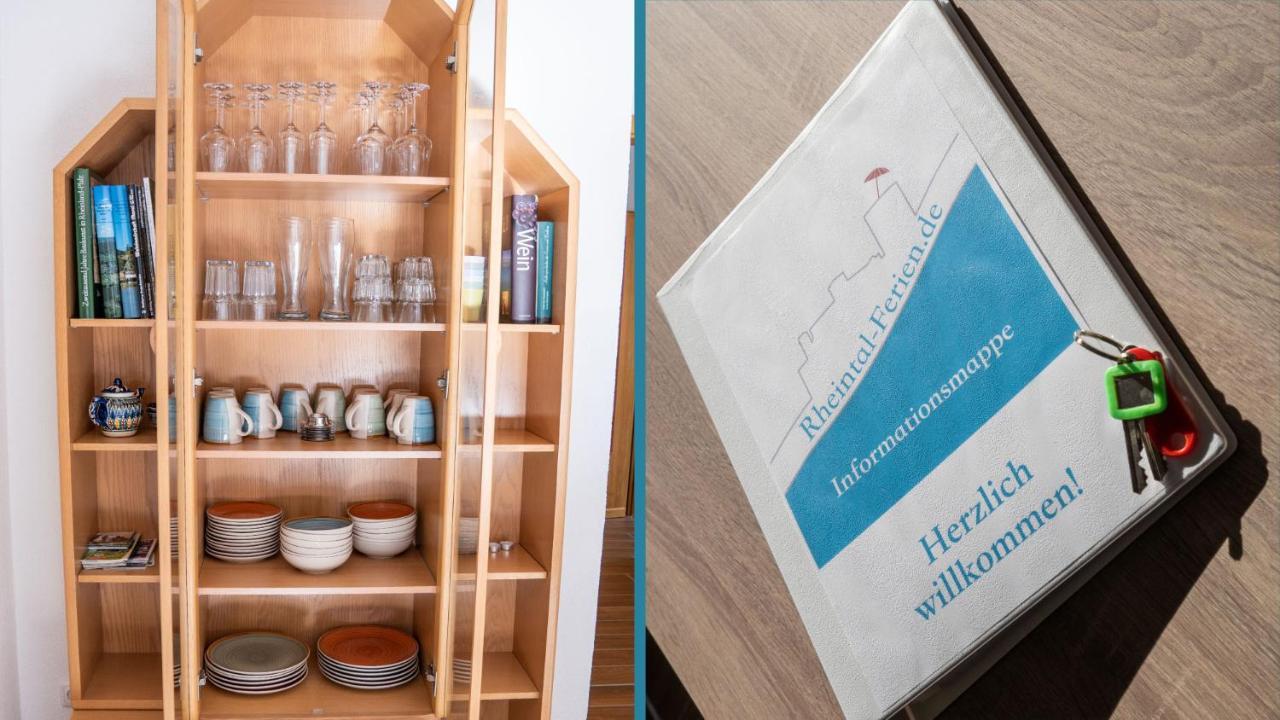 Rheintal-Ferien - 90 Qm Ferienwohnung Mit Wine & Style - Dein Urlaub Am Rhein Niederheimbach Esterno foto